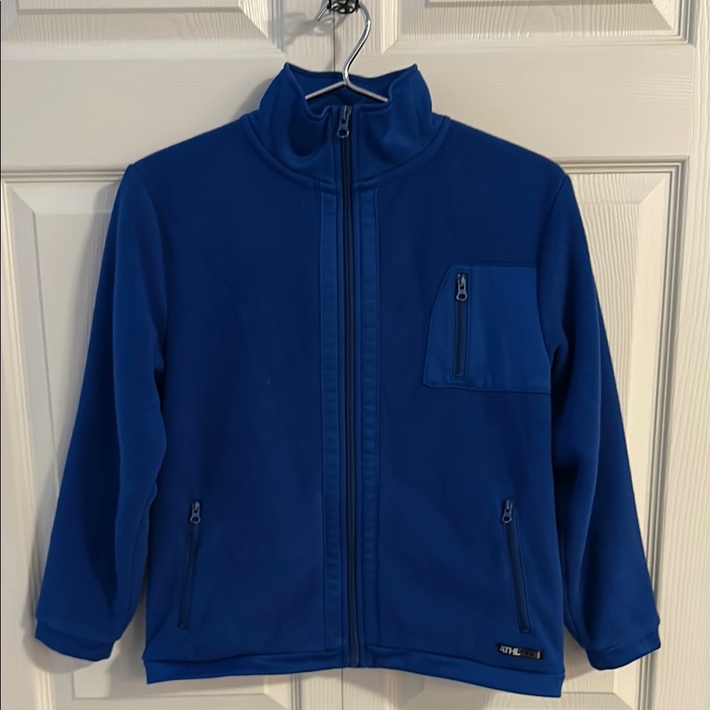 GAP Blue Fleece Jacket with High Collar and Full-Zip - Youth size 10